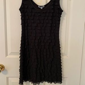 Ruffled black dress